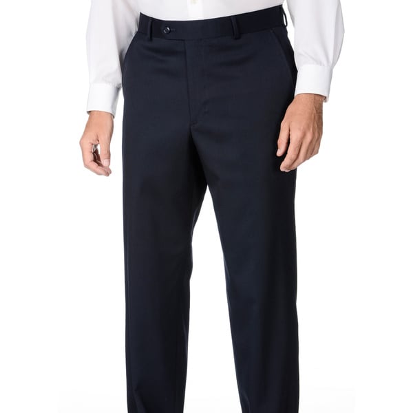 Palm Beach Mens Big & Tall Navy Flat front Dress Pants