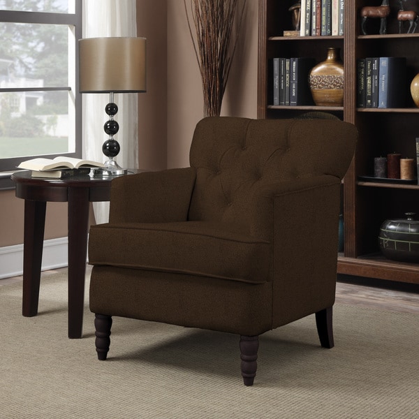 Portfolio Sayre Bark Brown Chenille Arm Chair   16631939  