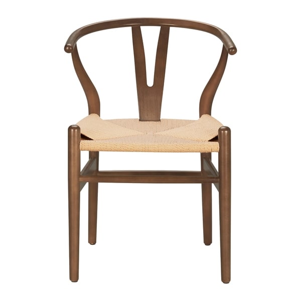 Poly and Bark Walnut Finish Weave Chair