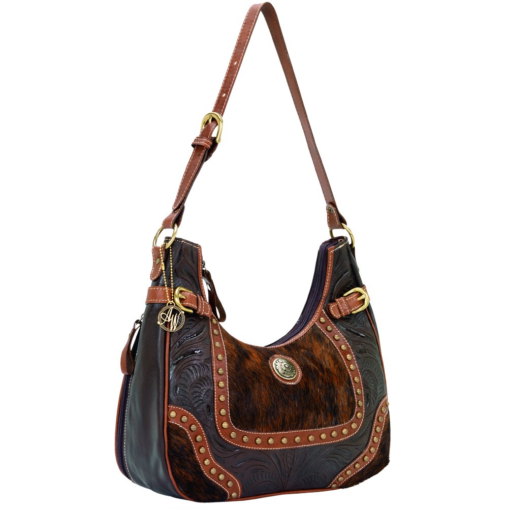 American West Tan And Brindle Hair Concealed Carry Handbag Brindle Hair Concealed Carry Handbag