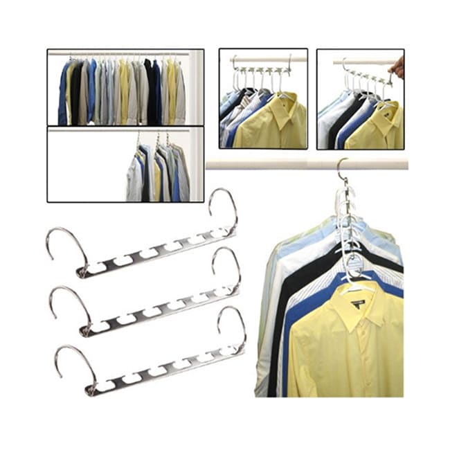 Closet hangers that save closet space 