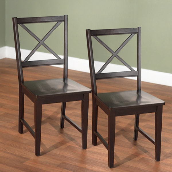 Simple Living Espresso Crossback Dining Chairs (Set of 2) Free
