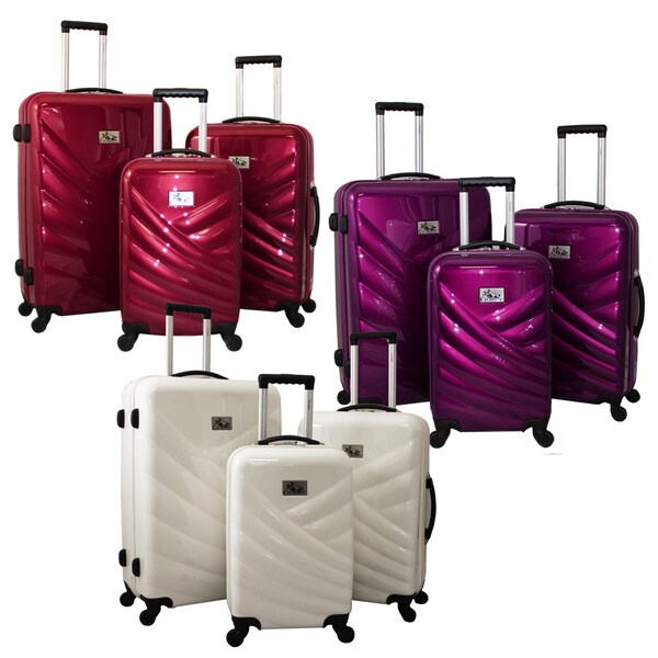 Chariot 3piece Hardside Lightweight Upright Spinner Luggage Set