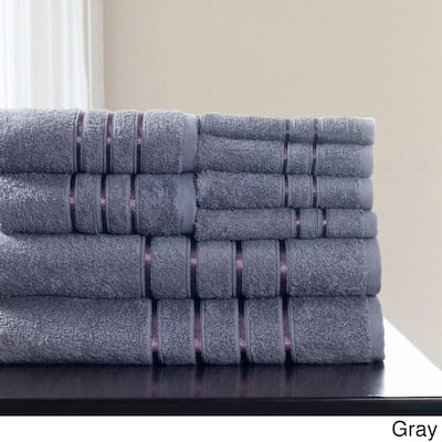 Plush Bathroom Towels - 8-Piece 100% Cotton Set by Windsor Home