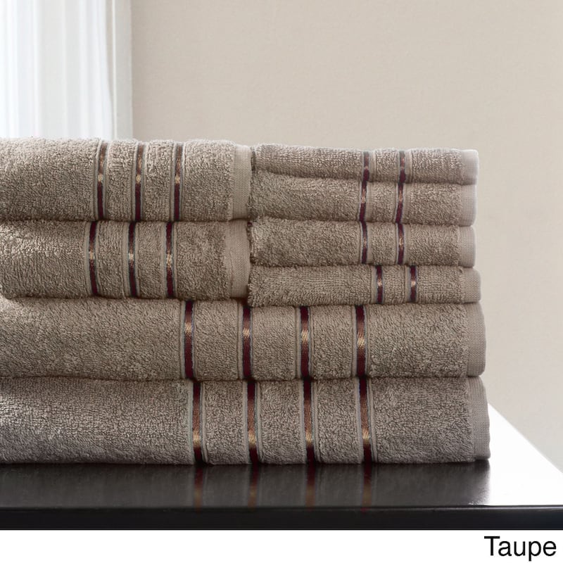 Plush Bathroom Towels - 8-Piece 100% Cotton Set by Windsor Home