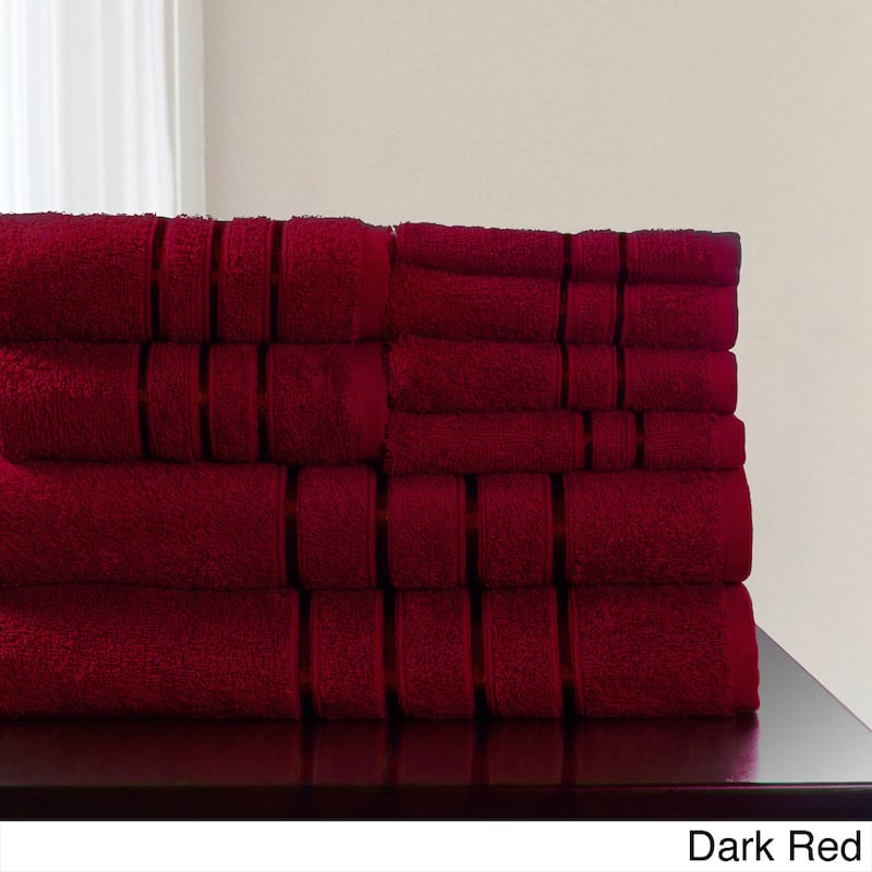 Plush Bathroom Towels - 8-Piece 100% Cotton Set by Windsor Home