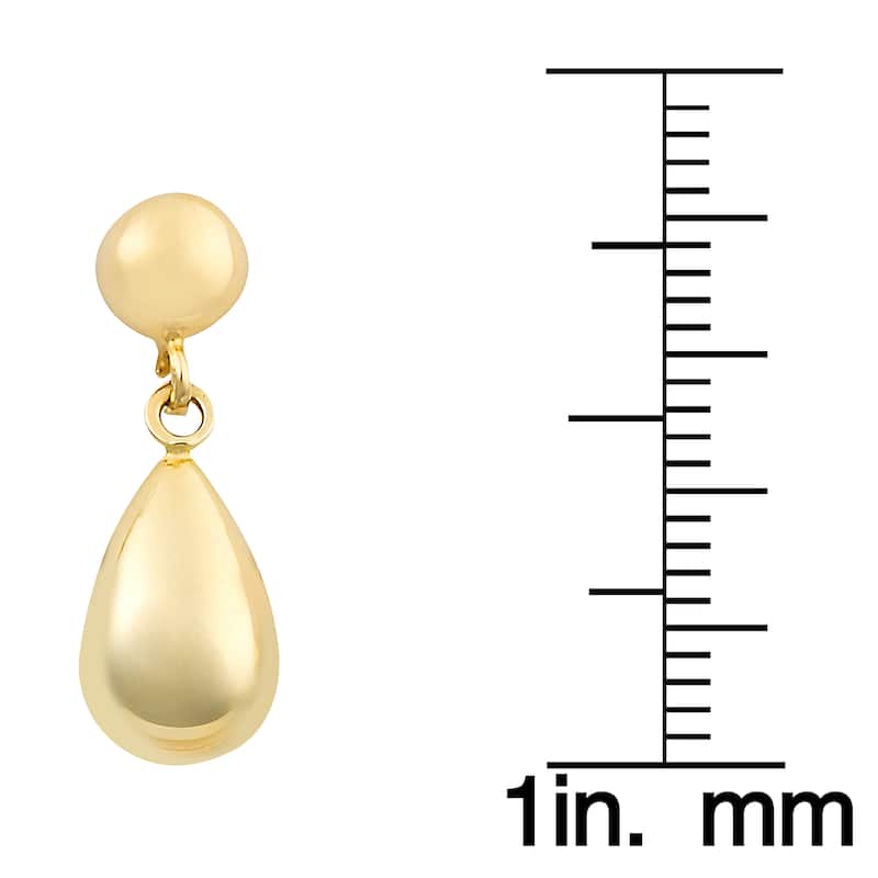 Fremada 10k Yellow Gold Petite Teardrop Dangle Earrings