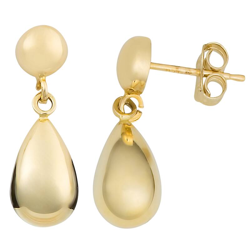 Fremada 10k Yellow Gold Petite Teardrop Dangle Earrings