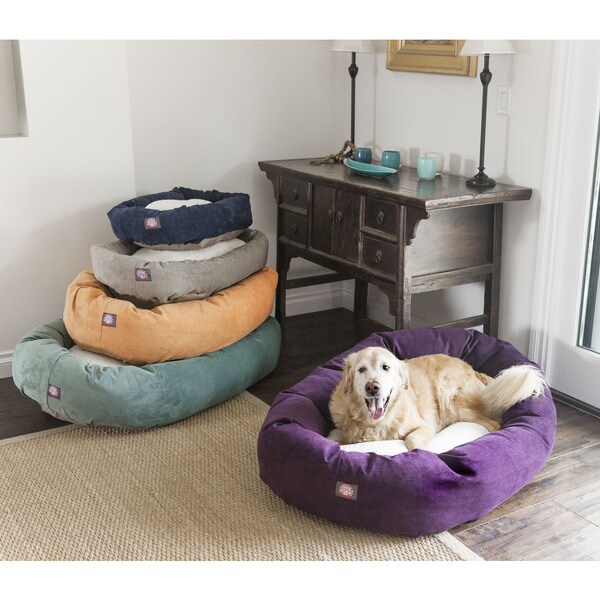 Shop Majestic Pet Villa Collection Faux Velvet and Sherpa Bagelshaped