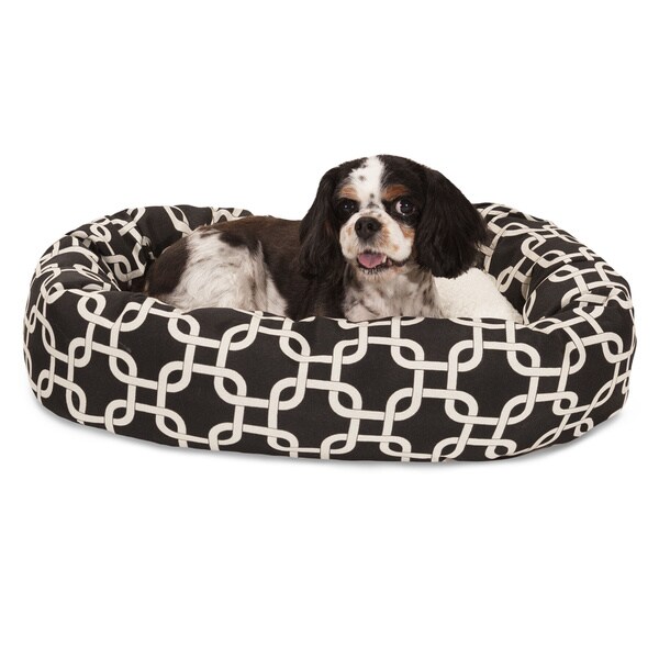 large black dog bed