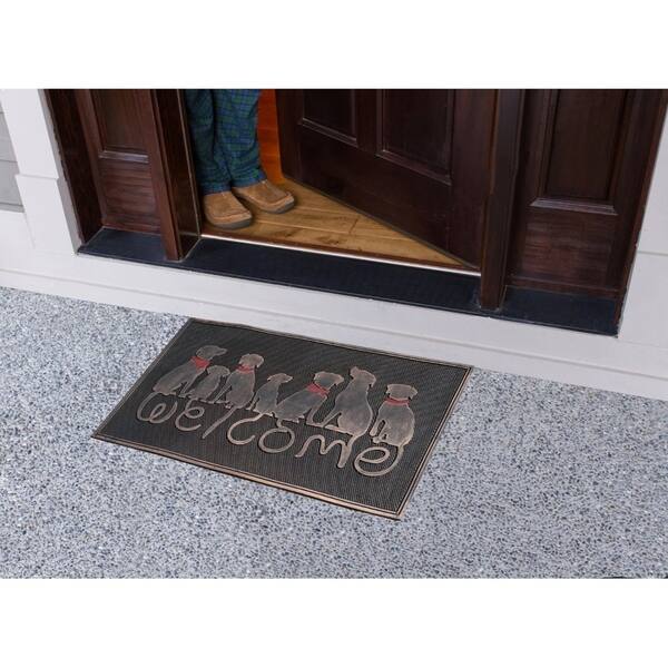 Shop Rubber Dog Tail Welcome Doormat 1 6 X 2 6 Free Shipping