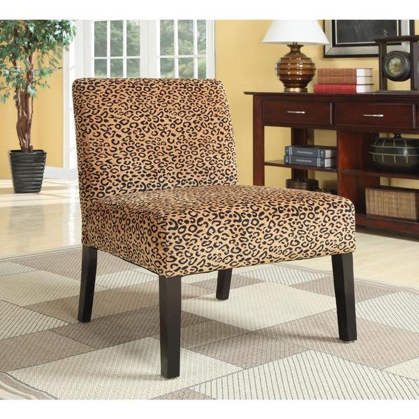 Plush Oversized Leopard Print Accent Chair   16647767  
