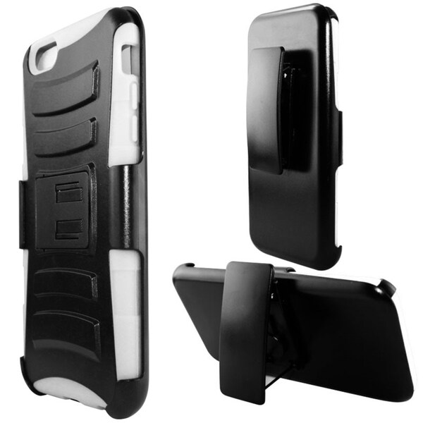 INSTEN Hybrid Side Stand Case Cover w/ Holster For Apple iPhone 6 Plus
