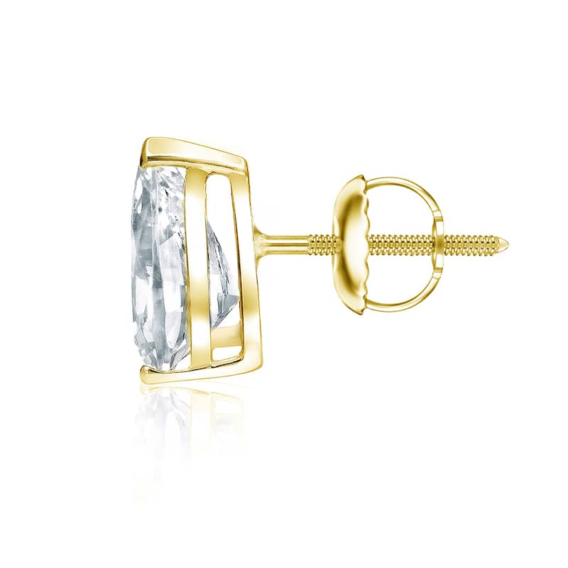 Auriya 2ctw Pear-cut Diamond Stud Earrings 18k Gold (G-H, VS1-VS2)