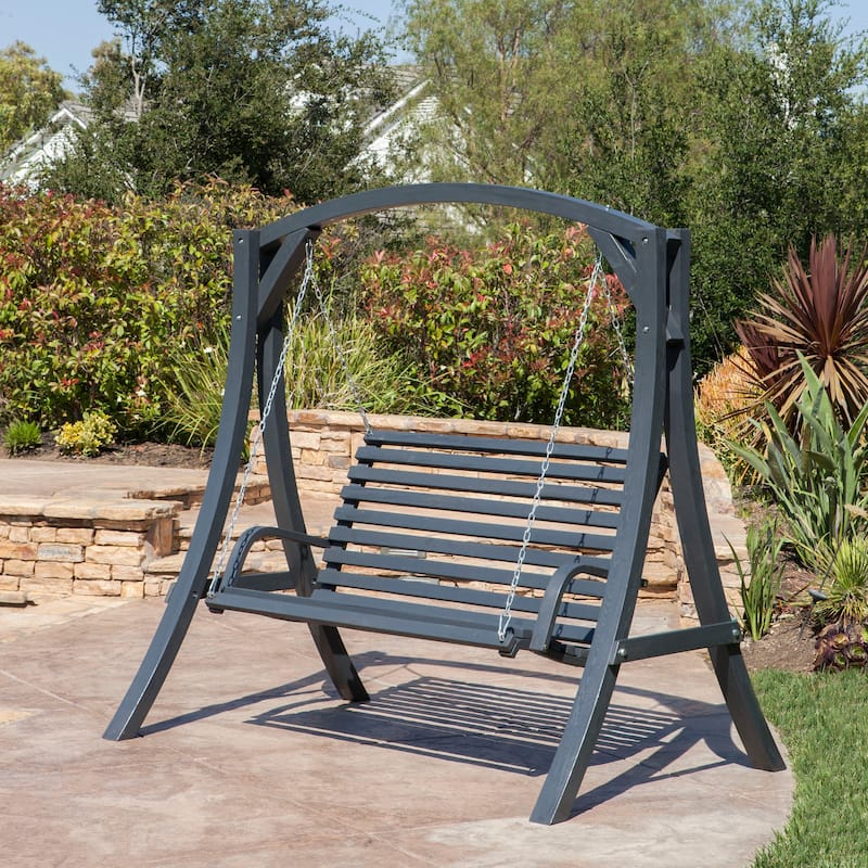 Christopher Knight Home Tulip Outdoor Wood Swinging Loveseat