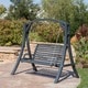 preview thumbnail 5 of 7, Christopher Knight Home Tulip Outdoor Wood Swinging Loveseat