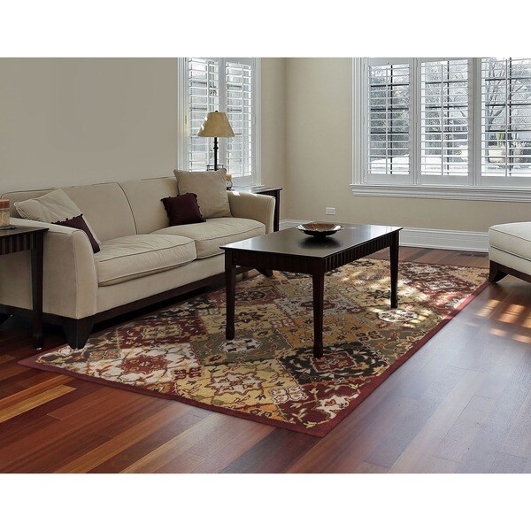 Hand-Tufted Thelma Traditional Border Rug - 5' x 8'