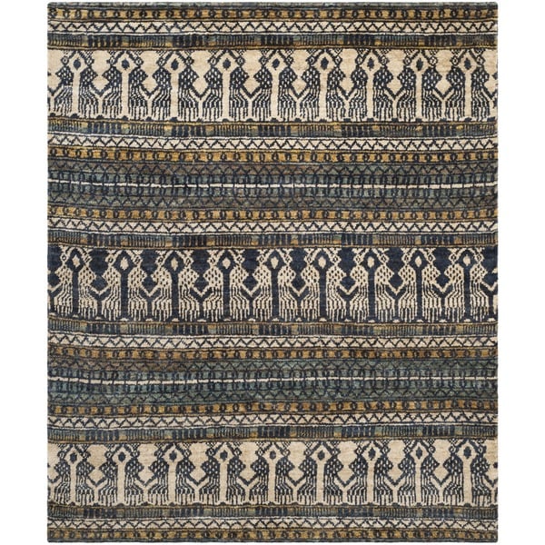 Safavieh Handknotted Bohemian Blue Jute Rug (8' x 10') Free Shipping