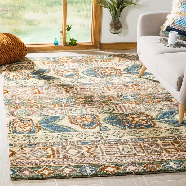 Safavieh Hand-knotted Bohemian Bleach/ Gold Jute Rug - 8' x 10'