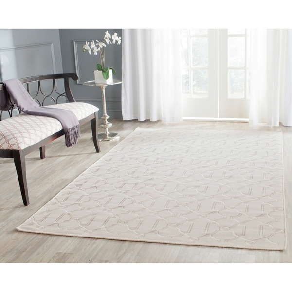 Safavieh Hand-woven Dhurries Beige Wool Rug - 8' x 10'