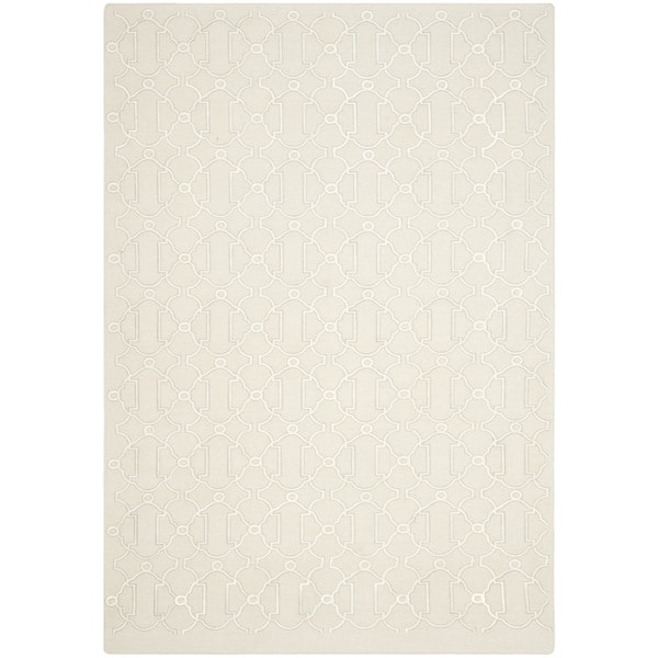 Safavieh Hand-woven Dhurries Beige Wool Rug (8' x 10')
