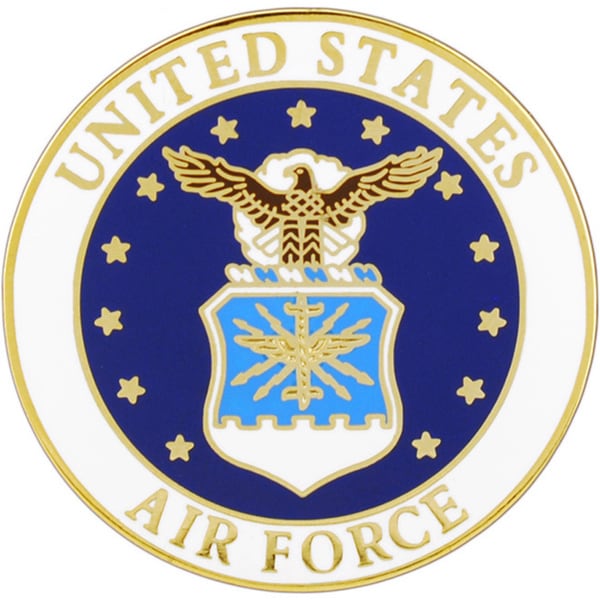 Shop United States Air Force Round Logo Pin - On Sale - Free Shipping ...