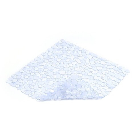Con-Tact Brand Clear Pebble Shower Mat 21'' x 21'' (Set of 4)