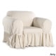 preview thumbnail 8 of 7, Ruffled Cotton Arm Chair Slipcover