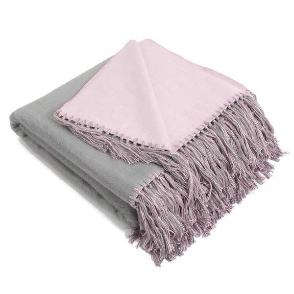 Brushed Rayon from Bamboo Viscose Reversible Color Throw