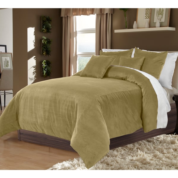 Grand Luxe 100-percent Cotton Velvet Soft Luxury Duvet Set