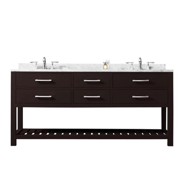 Water Creation Madalyn 60E 60 inch Espresso Double Sink Bathroom