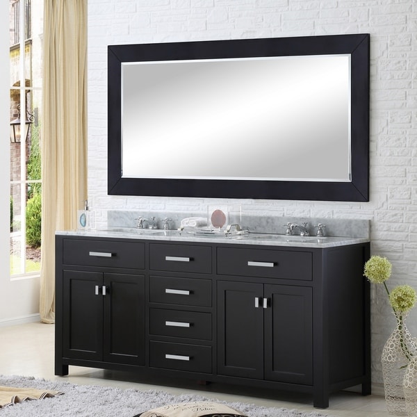 Water Creation Madison 60-inch Espresso Double Sink Bathroom Vanity