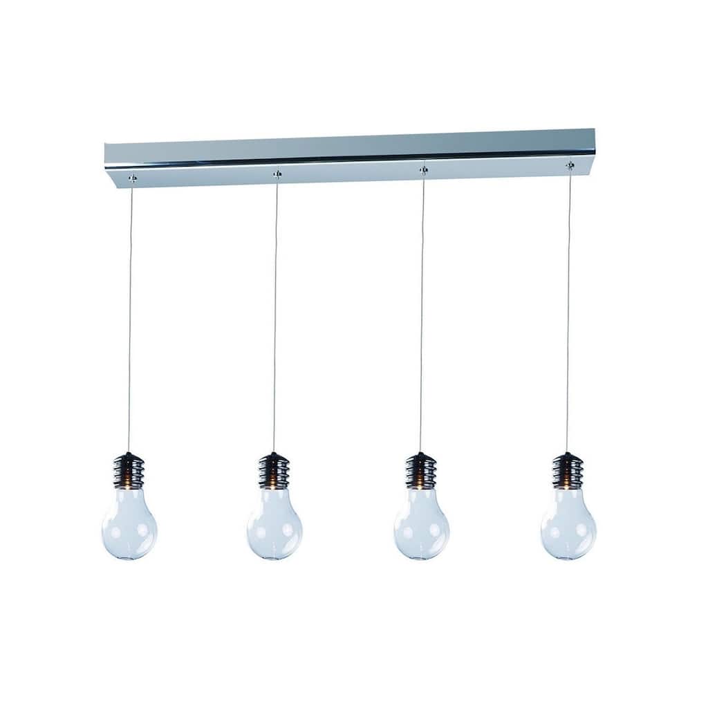 Edison 4-light Chrome Linear Pendant