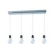 preview thumbnail 1 of 0, Edison 4-light Chrome Linear Pendant