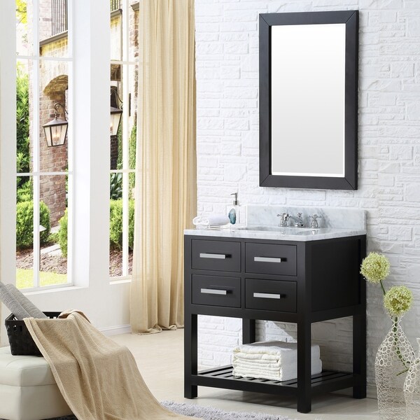 Water Creation Madison 30-inch Espresso Single Sink Bathroom Vanity