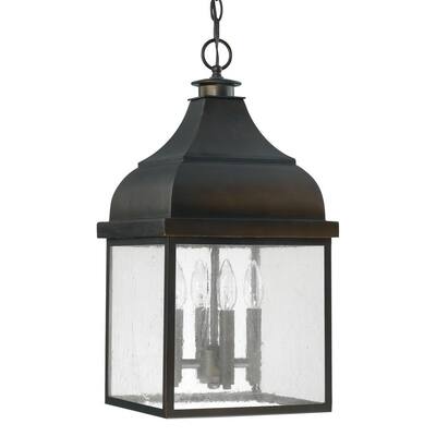 Westride 4-light Old Bronze Outdoor Hanging Lantern