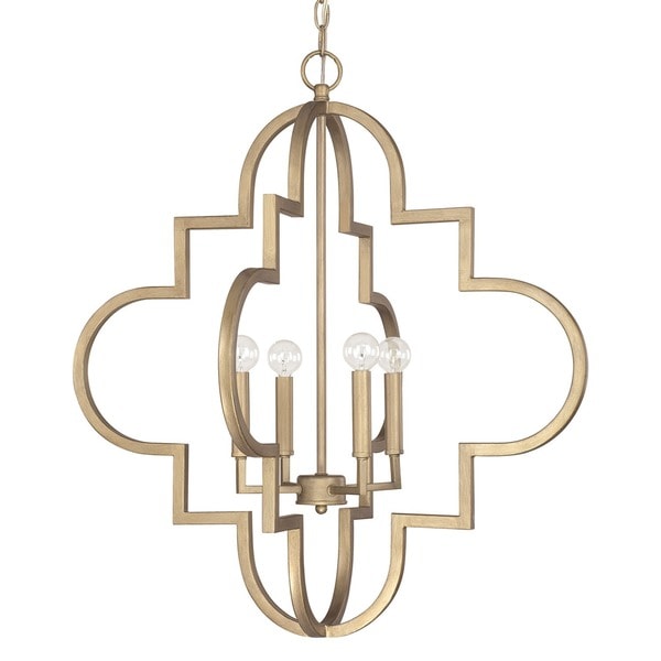 Capital Lighting Ellis Collection 4 light Brushed Gold Pendant Light