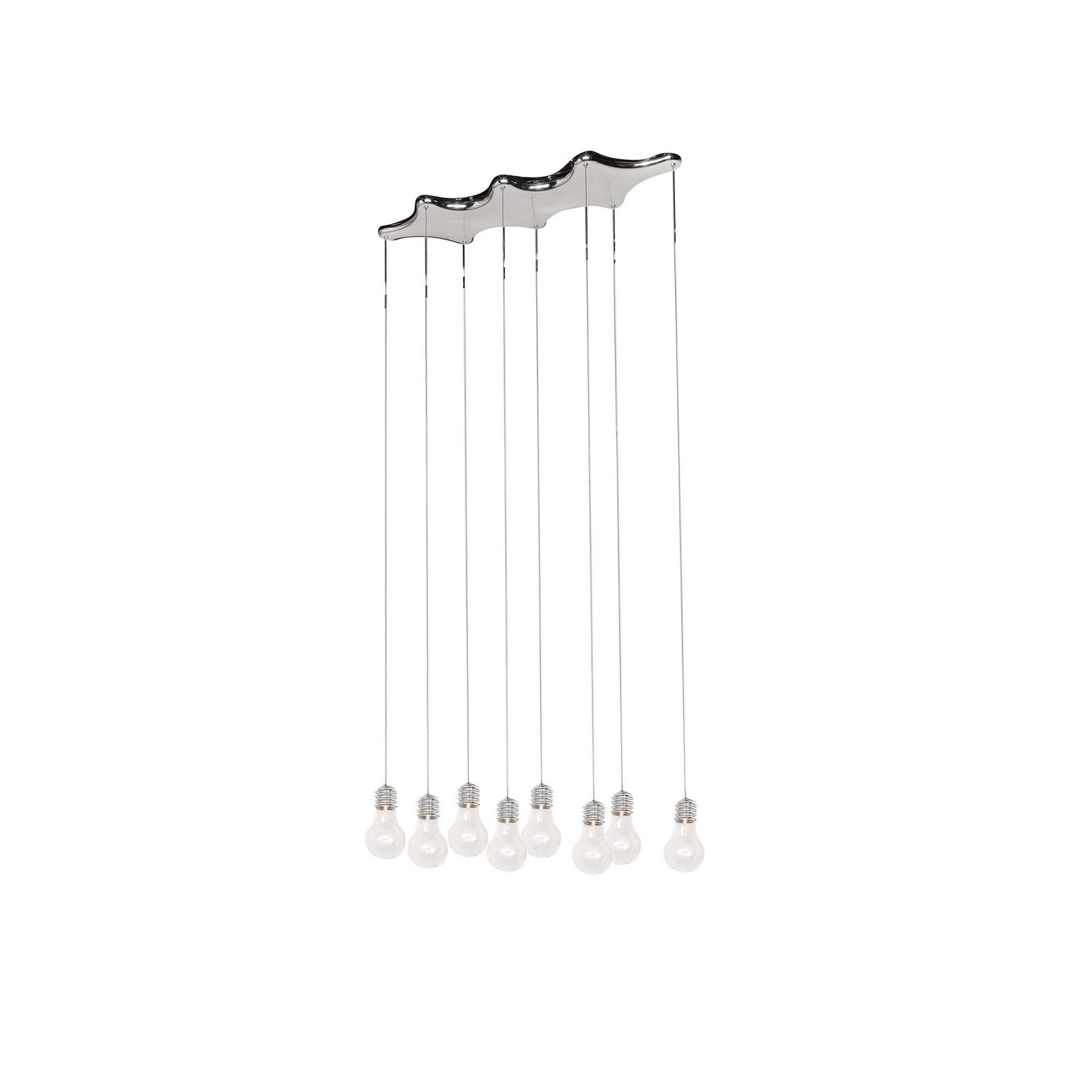Edison 8-light Linear Pendant - Silver