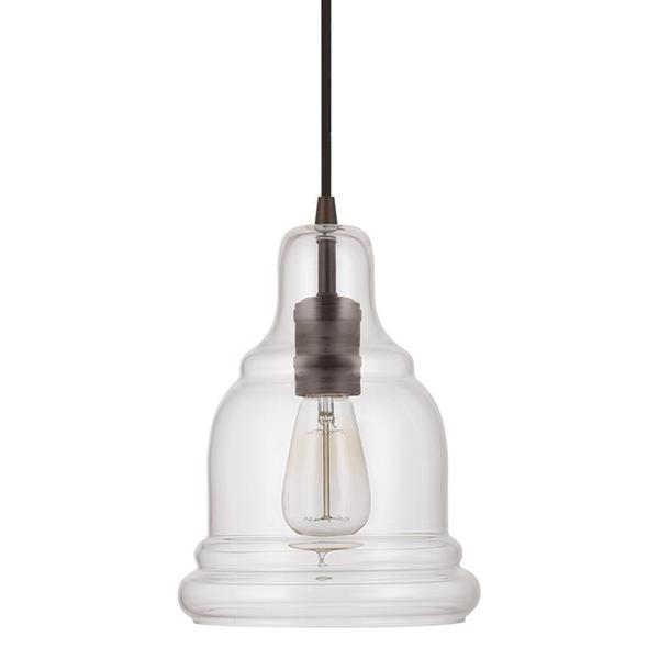 slide 1 of 1, Urban 1-light Burnished Bronze Mini Pendant