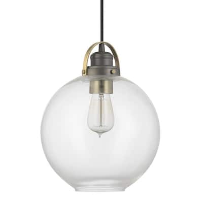 Urban 1-light Graphite with Aged Brass Mini Pendant