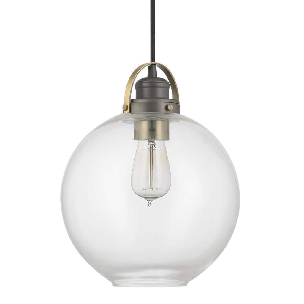 Urban 1-light Graphite with Aged Brass Mini Pendant