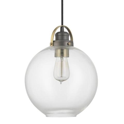 Urban 1-light Graphite with Aged Brass Mini Pendant