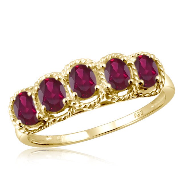 Shop 1ct TGW Ruby Gemstone Ring - On Sale - Free Shipping On Orders