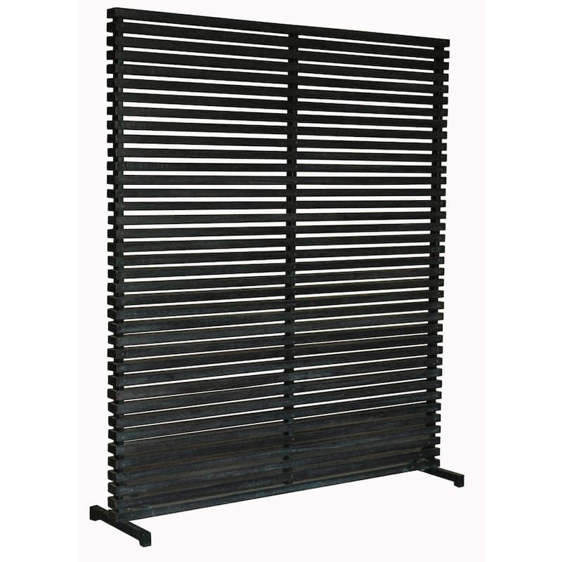 Aurelle Home Dallek Black Wood Screen