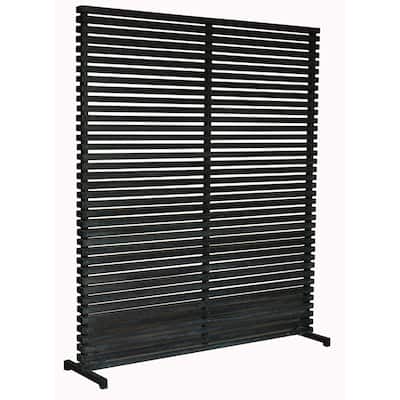 Aurelle Home Dallek Black Wood Screen
