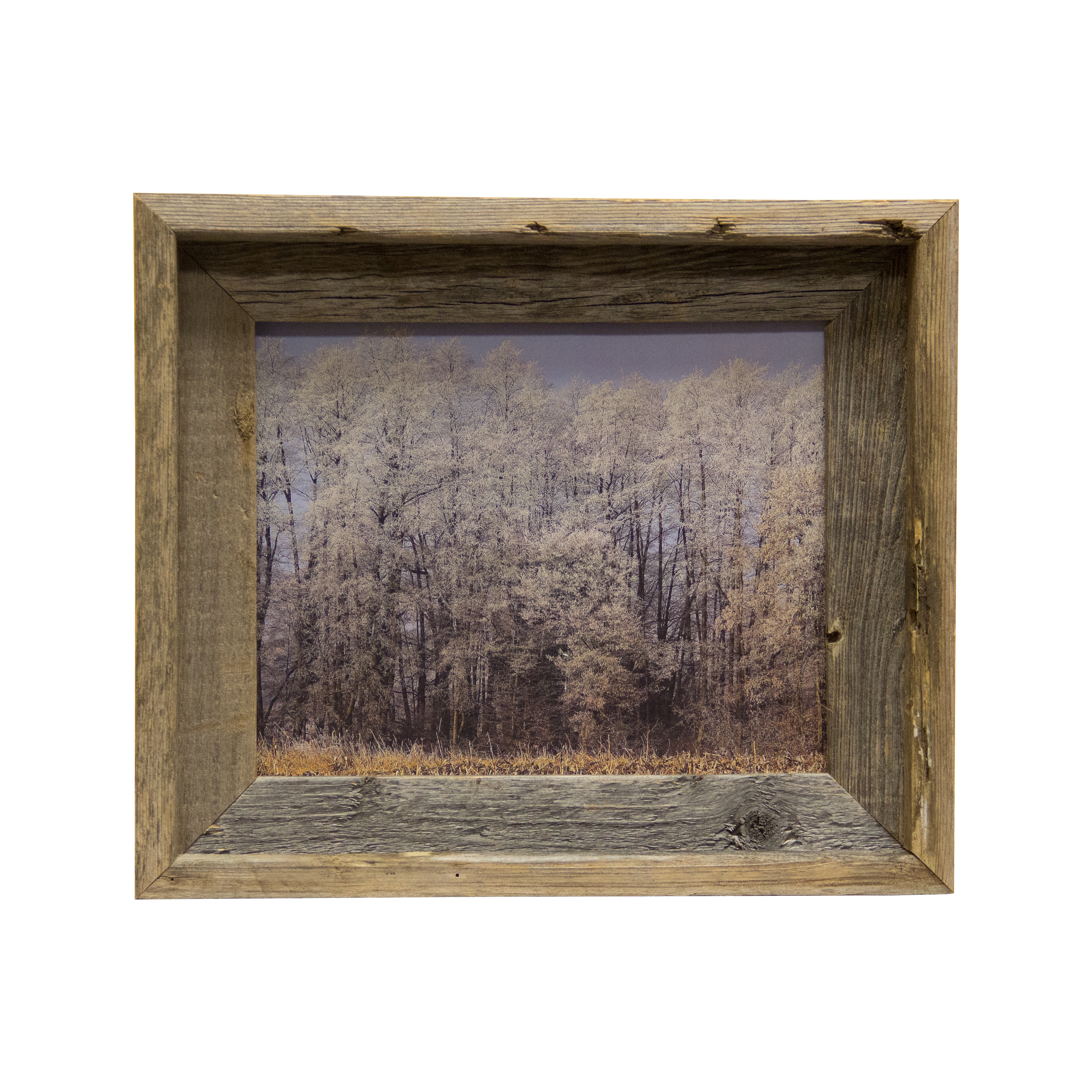 18x24–2" Wide Signature Reclaimed Rustic Barn Wood Open Frame No Glass Or Back 