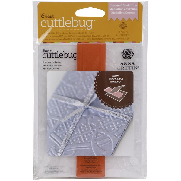Cricut Cuttlebug A2 Embossing Folder/Border Set-Crown Medallion By