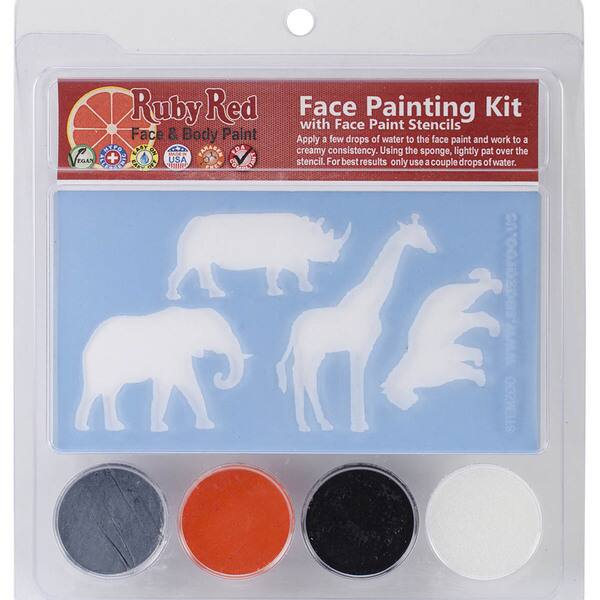 Ruby Red Face Painting Stencil Kit-Zoo - Bed Bath & Beyond - 9476031