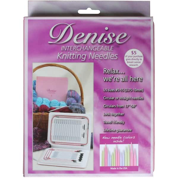 Denise Interchangeable Knitting Needles KitPink Case W/Pastel Colored Needles Overstock 9476298