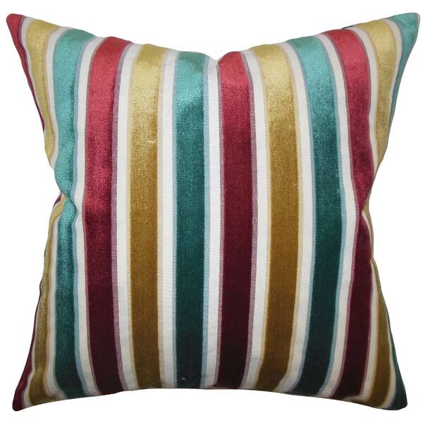 Alton Teal/ Stripes 18inch Feather and Down Filled